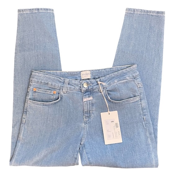 Closed Baker Slim Mid Rise Crop in Light Blue Wash Denim Jeans Women's Size 28 - Picture 5 of 14
